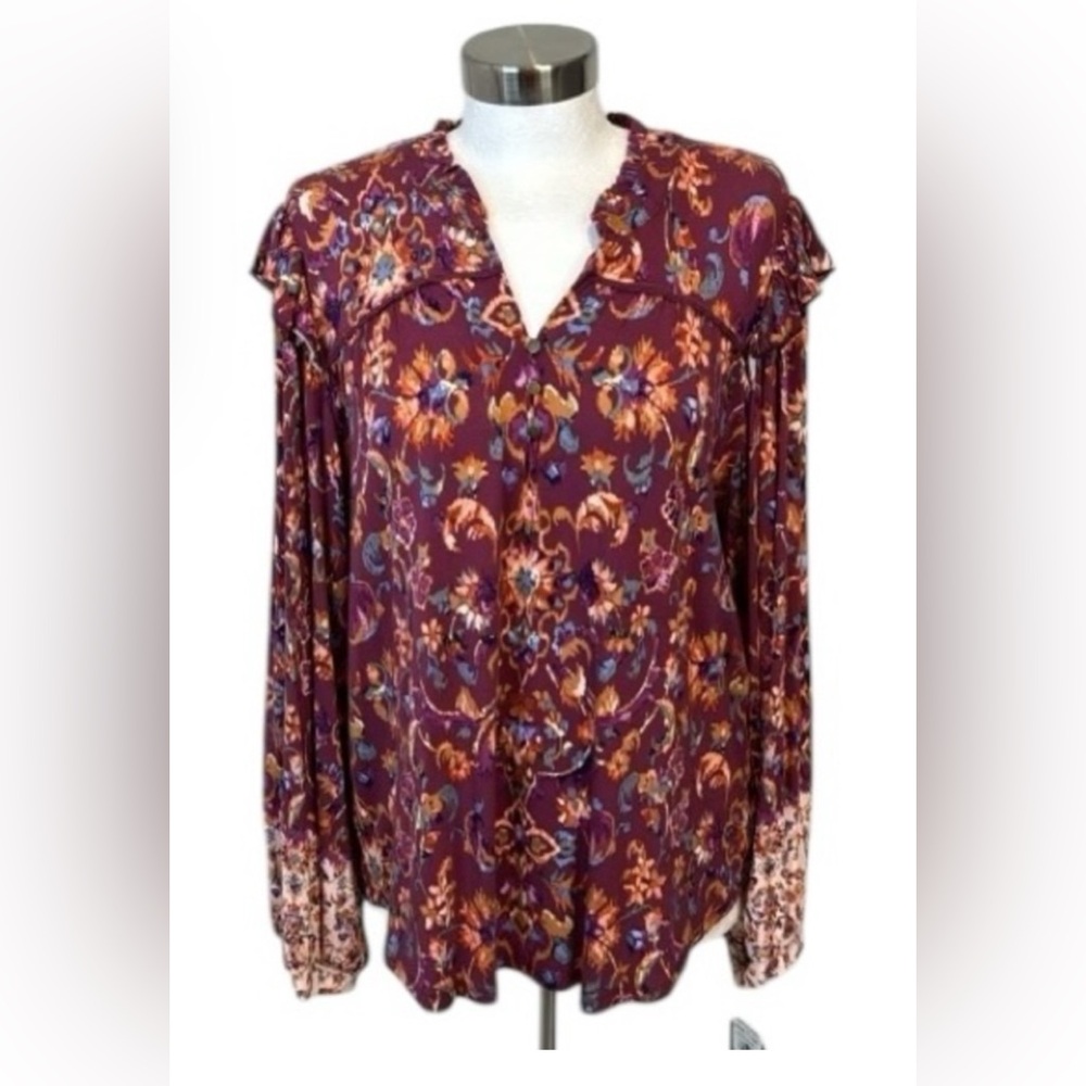 NWT Democracy LS Printed Top